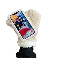 Телефон Случај За Iphone Топли Ракавици Зимски Лепенка Боја Заштитна Школка Поддршка Телефон Покритие