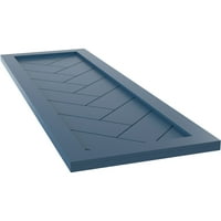 Ekena Millwork 18 W 78 H TRUE FIT PVC SINGE PALLEY HERRINGBONE модерен стил фиксни ролетни за монтирање, Sojourn Blue