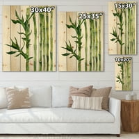 Дизајн Шума на бамбус гранки III 'Тропски принт на природно бор дрво