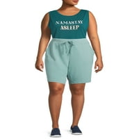Атлетски работи женски плус големина во Бермуда шорцеви, до големина 4x