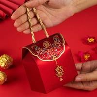 Хонран Постави Бонбони Бо Деликатна Убава Хартија Кинески Традиционален Кси Карактер Подарок Случај За Свадба