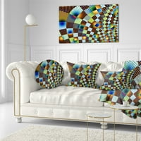 Дизајнрт Фрактален геометриски дизајн на украс - современа перница за фрлање - 12x20