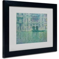 Трговска марка ликовна уметност Палацо да Мула Венеција платно уметност од Клод Моне, црна рамка