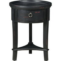 Accentrics Home Marnie Black Round Accent Accent Table