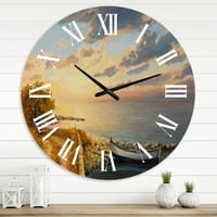 DesignArt во кварцниот крајбрежен wallиден часовник