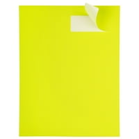 Етикети за адреса за испорака на хартија и плик, правоаголни, 4, неонски жолти, 126 пакувања