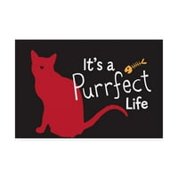 Трговска марка ликовна уметност 'Пет живот мачка 3' платно уметност од Холи Конгер