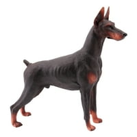 Симулација На Моделот Доберман Доживотна Статична Статична Статуа На Животни За Кучиња Фигурина Украс На Работната Површина